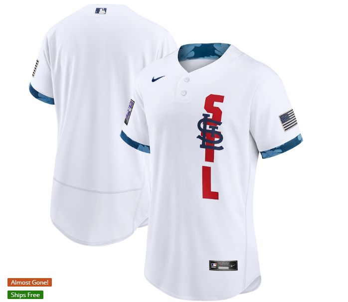 Men St.Louis Cardinals Blank White 2021 All Star Elite Nike MLB Jersey->washington nationals->MLB Jersey